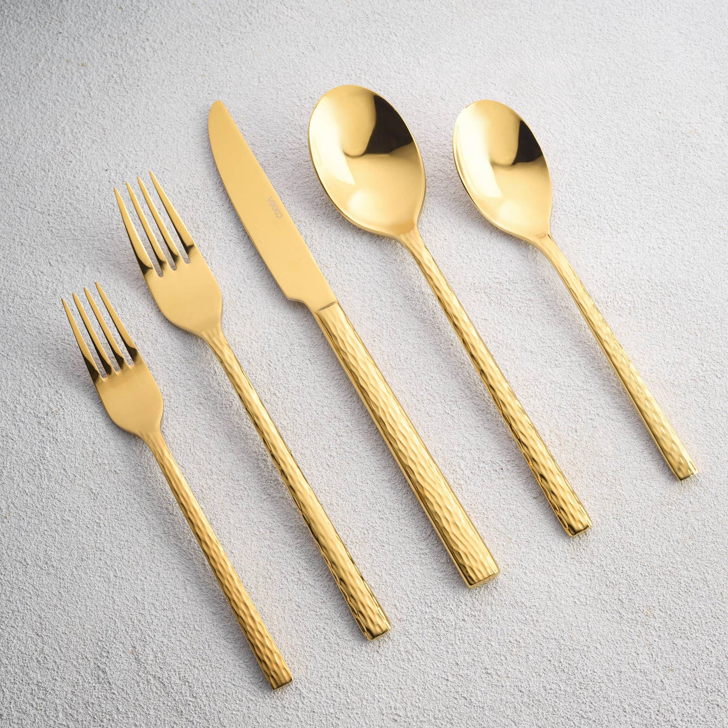 Vikko - Adore, Shiny Gold, 18/10 SS, 20 Pc Flatware Set
