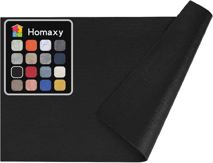 Homaxy Faux Leather Heat Resistant Placemats for Dining Table Set of 6, Waterproof Wipeable Washable PU Table Mats, Easy to Clean Anti-Slip Place Mats, 11.8" X 17", Beige