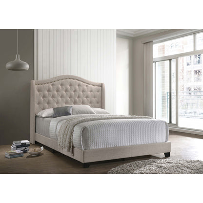 Maassluis Beige Upholstered Eastern King Bed