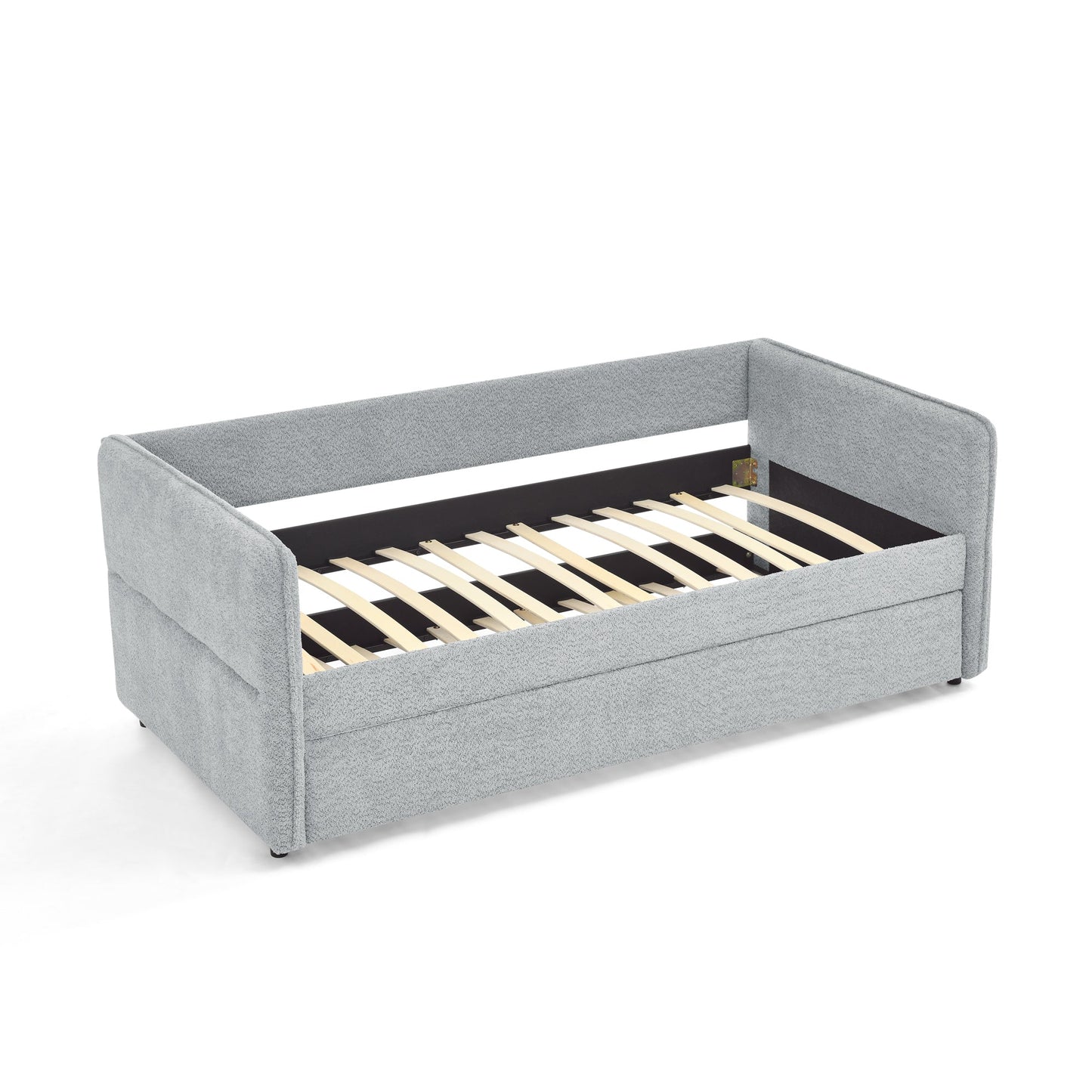 Upholstered Tufted Daybed Sofa Bed with Trundle and Convertible Design