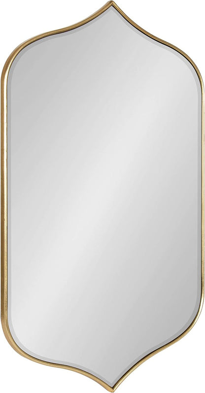 Contemporary Tyla Wall Mirror, 20 X 32, Gold Finish, Decorative