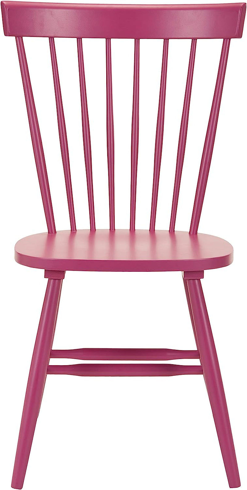 American Homes Collection Raspberry Pink Spindle Side Chair, Set of 2
