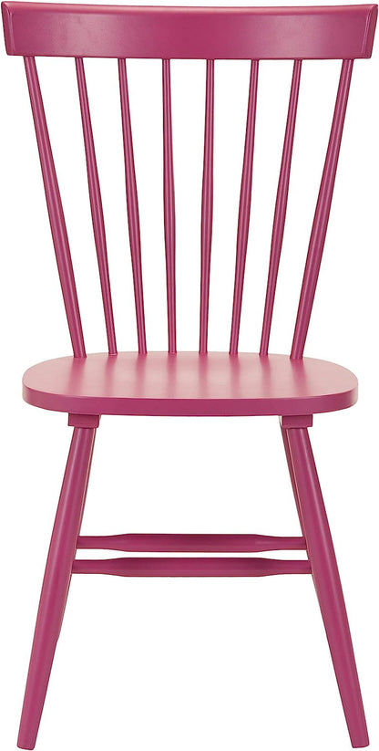 American Homes Collection Raspberry Pink Spindle Side Chair, Set of 2