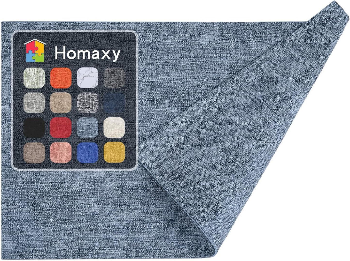 Homaxy Faux Leather Heat Resistant Placemats for Dining Table Set of 6, Waterproof Wipeable Washable PU Table Mats, Easy to Clean Anti-Slip Place Mats, 11.8" X 17", Beige