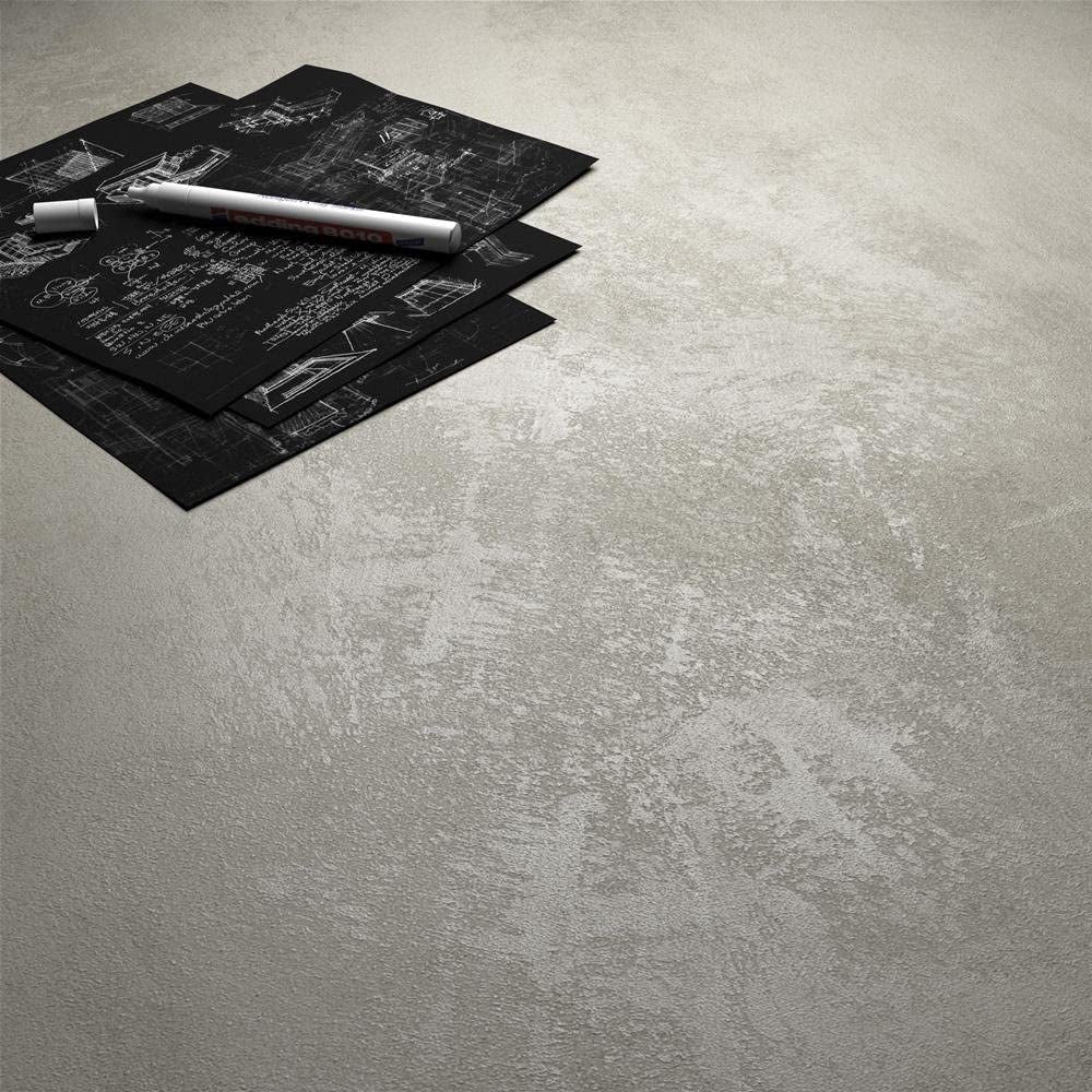 First Extendable Concrete Grey Table, Made in Italy