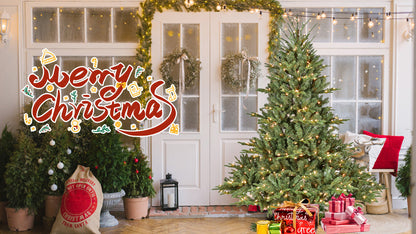 9FT Full-Shape Christmas Tree with 1100 UL Lights – PE/PVC Mixed