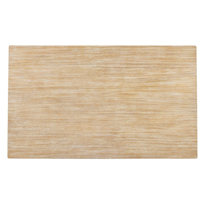 6-Piece Wood Dining Table Set with Storage Shelf and Curved Legs,