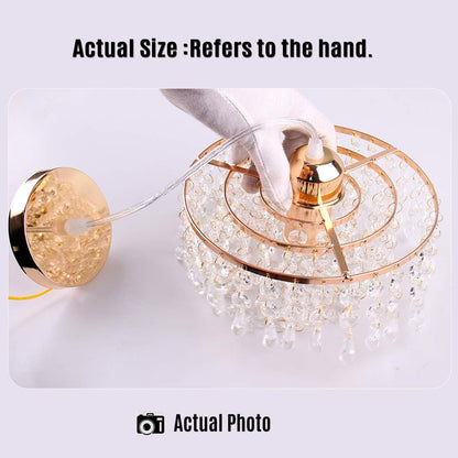 Mini Crystal Chandelier Lighting Fixture Flush Mount Ceiling Light