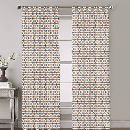 Amalthea - Set of 2 Panels Crewel Embroidered Curtains | Linen Cotton