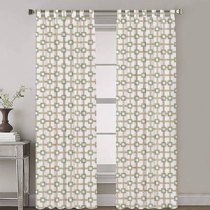 Amaris - Set of 2 Panels Crewel Embroidered Curtains | Linen Cotton