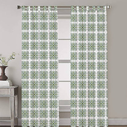 Anastasia - Set of 2 Panels Crewel Embroidered Curtains | Linen Cotton
