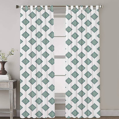 Anna - Set of 2 Panels Crewel Embroidered Curtains | Linen Cotton Mix