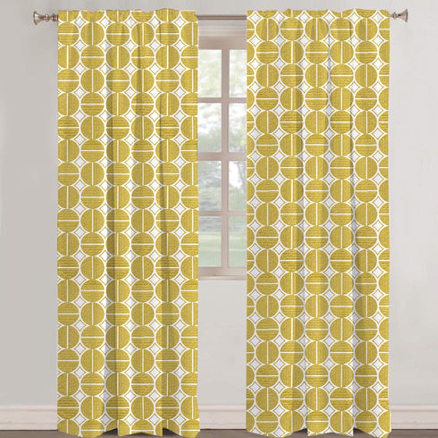 Ariadne - Set of 2 Panels Crewel Embroidered Curtains | Linen Cotton