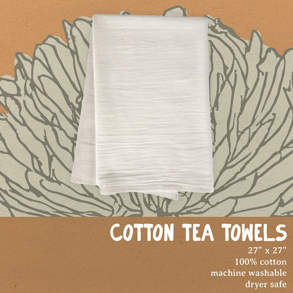Cotton Tea Towels Collection — Decorative Kitchen Tea Towels for Home and Kitchen