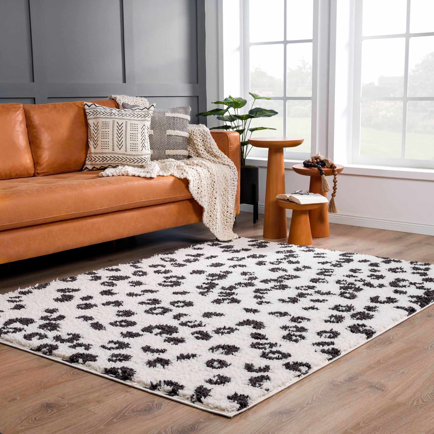 Zhen Plush Area Rug Soft Shag Carpet Modern Cozy Home Floor Decor for Living Room