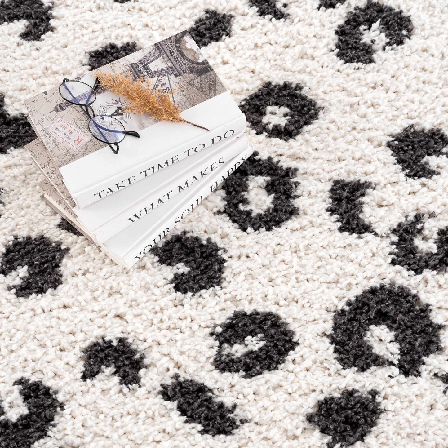 Zhen Plush Area Rug Soft Shag Carpet Modern Cozy Home Floor Decor for Living Room