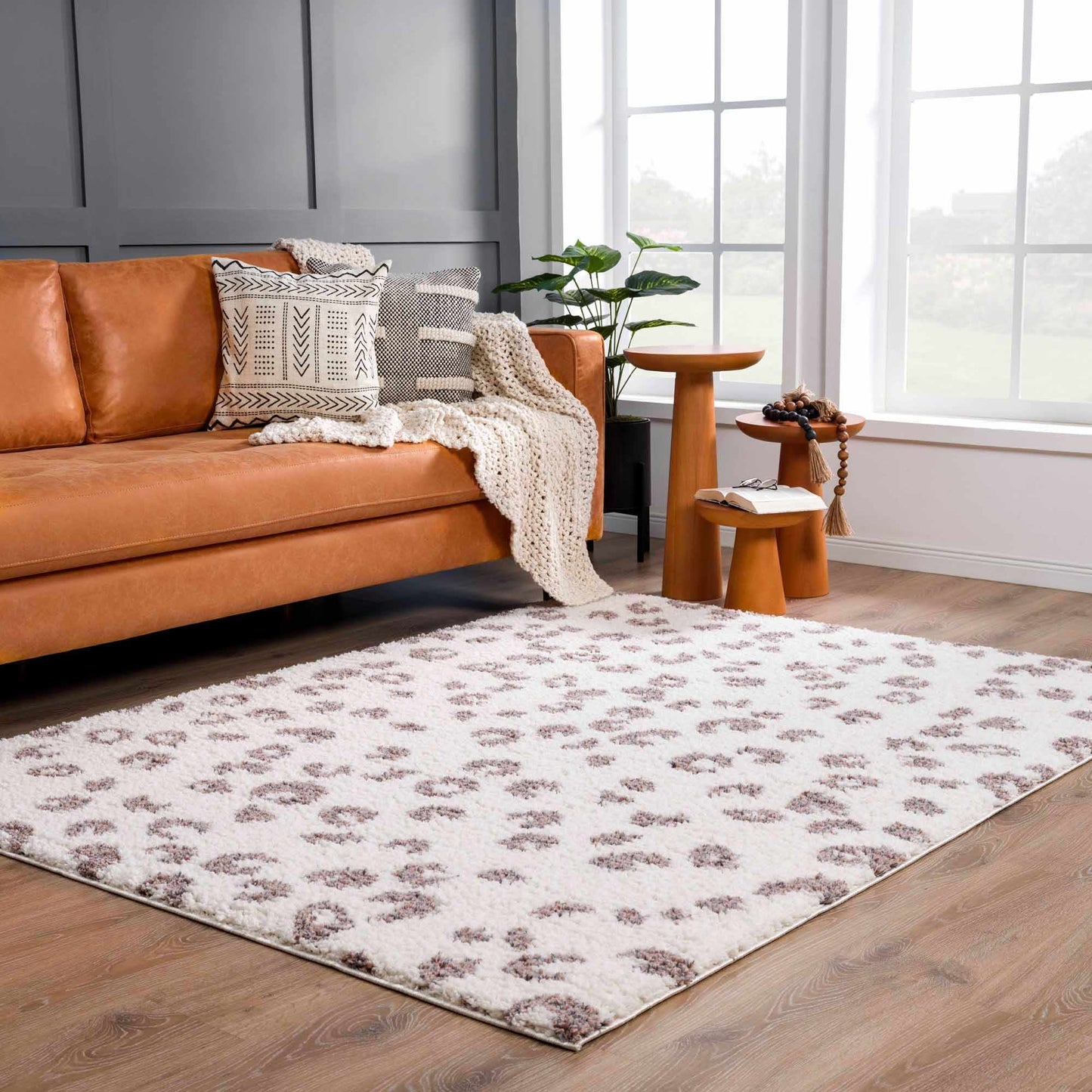 Zhen Plush Area Rug Soft Shag Carpet Modern Cozy Home Floor Decor for Living Room