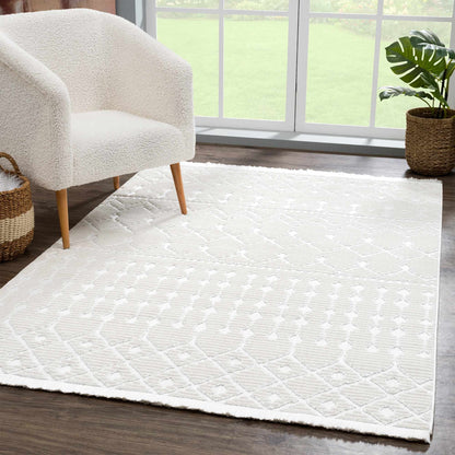 Beil Ivory Textured Area Carpet - Clearance