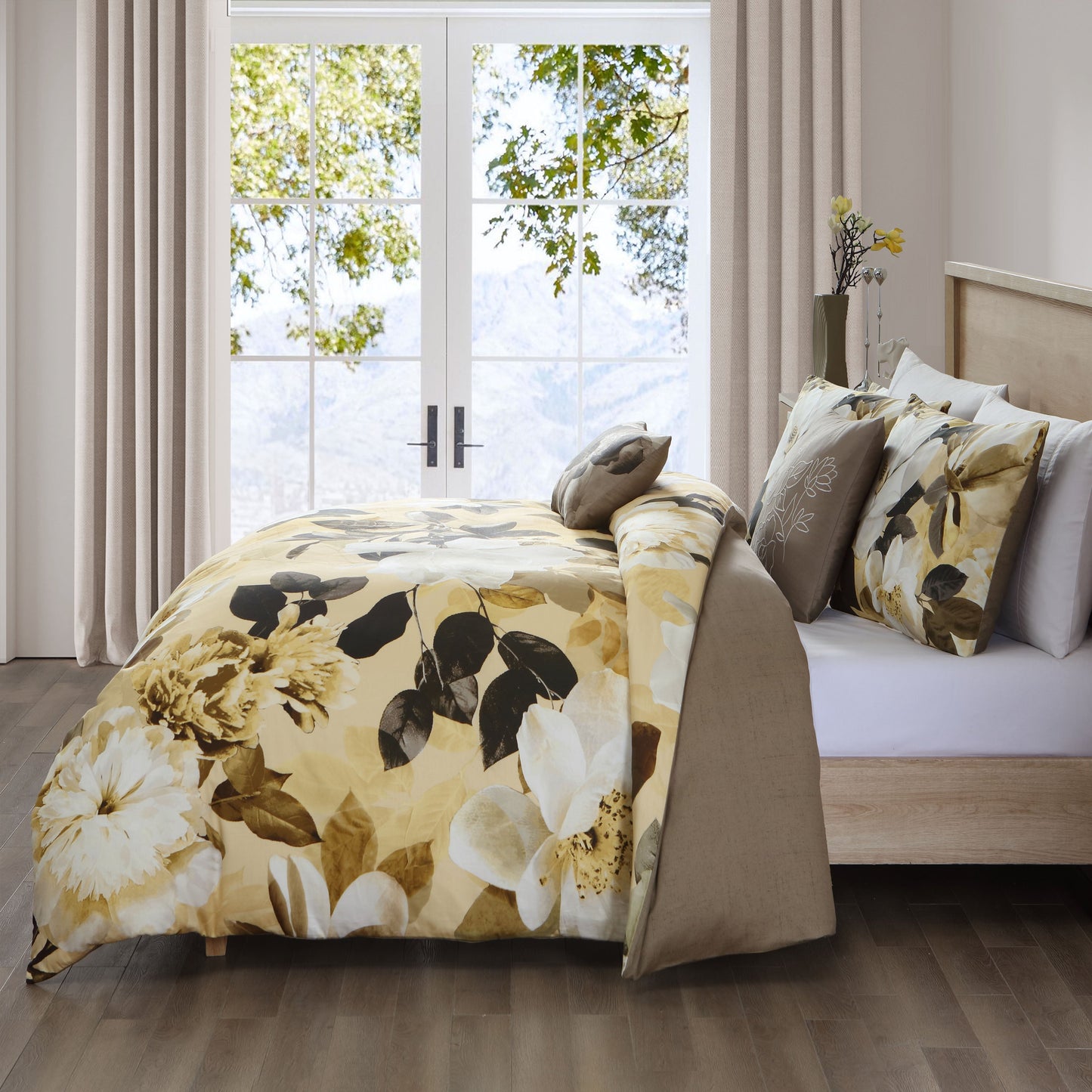 Bebejan Magnolia 100% Cotton 5 Piece Reversible Comforter Set
