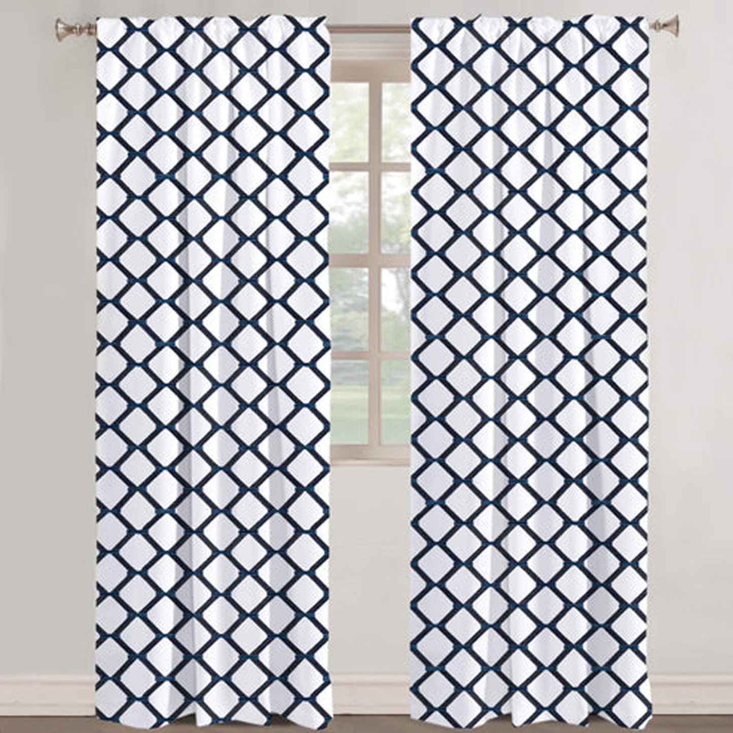 Cressida - Set of 2 Panels Crewel Embroidered Curtains | Linen Cotton