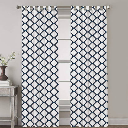 Cressida - Set of 2 Panels Crewel Embroidered Curtains | Linen Cotton