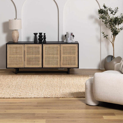 Lonut Checkered Jute Area Rug