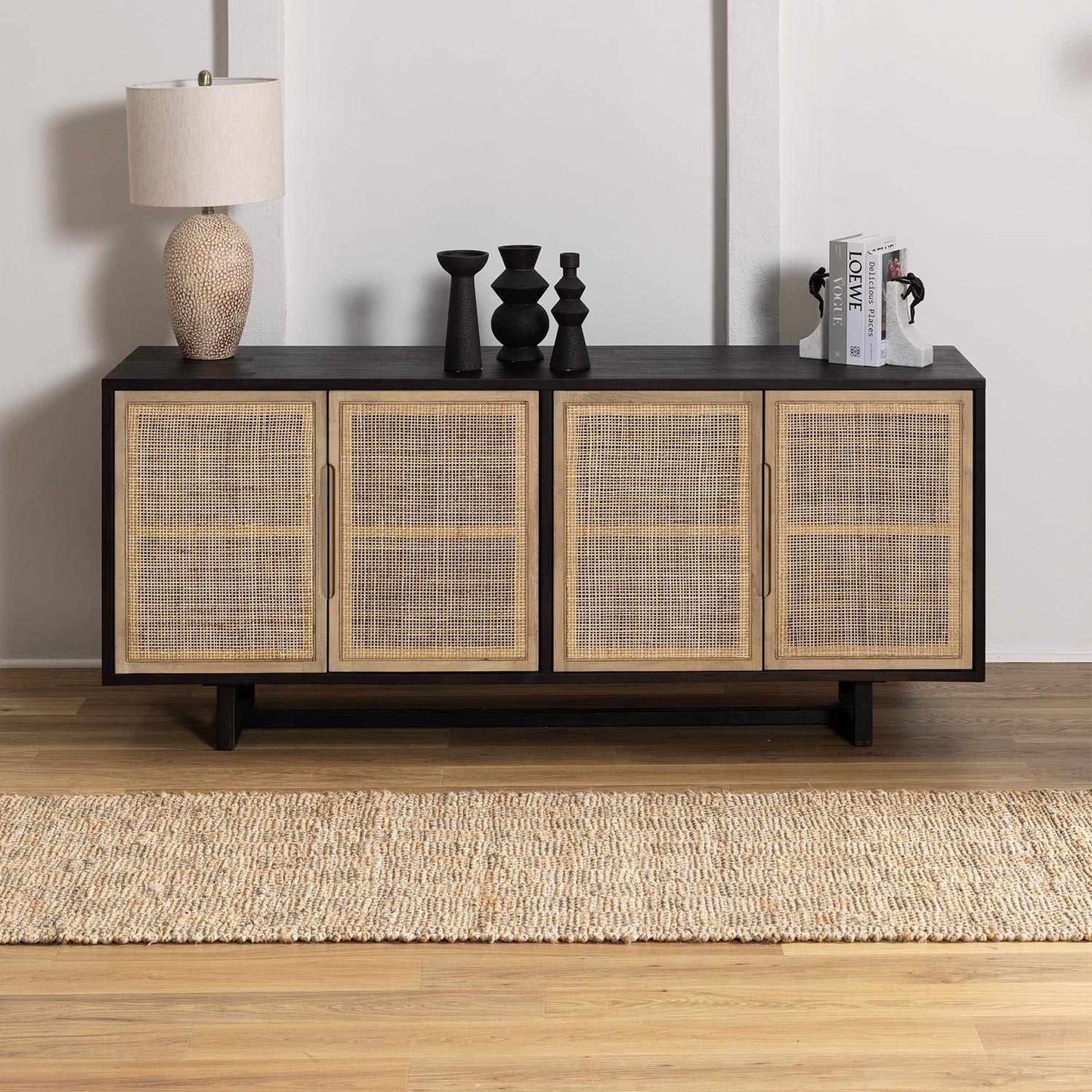 Lonut Checkered Jute Area Rug