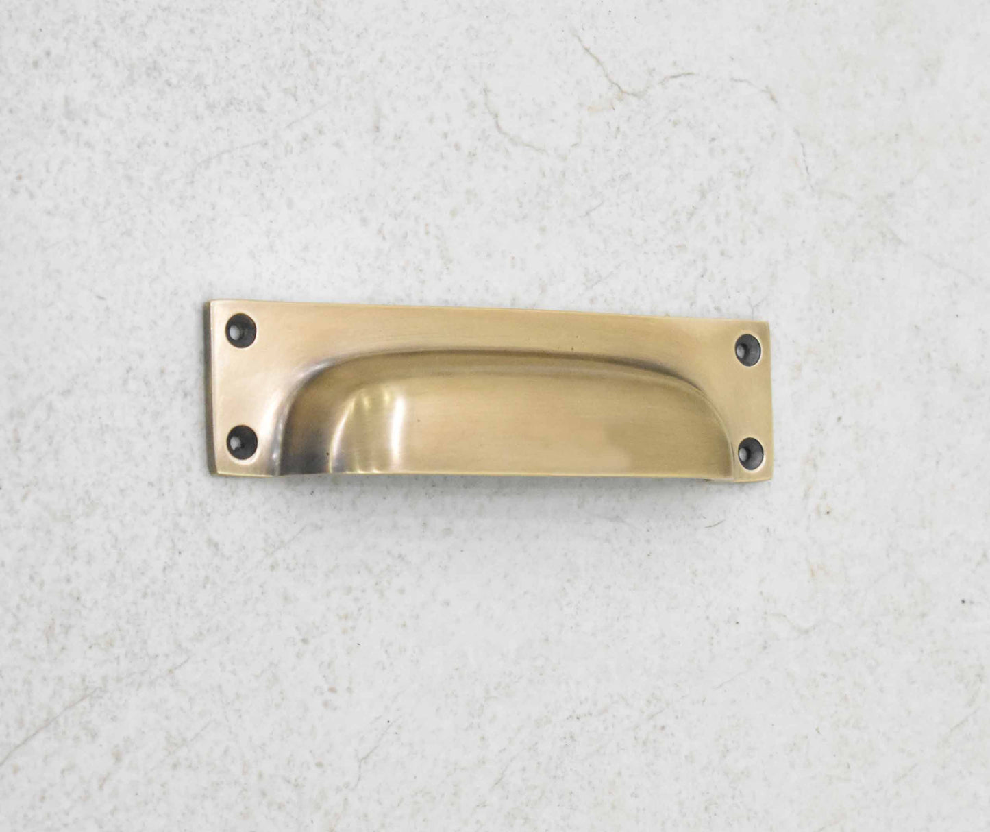 6" Rectangle Bin Pulls - Antique Brass