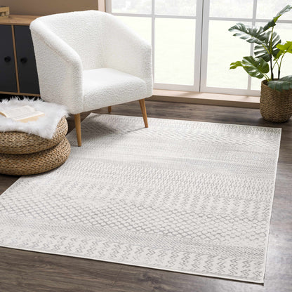 Tigri Aztec Ivory & Gray Area Rug Collection for Living Room and Dining Spaces Home Decor Accent