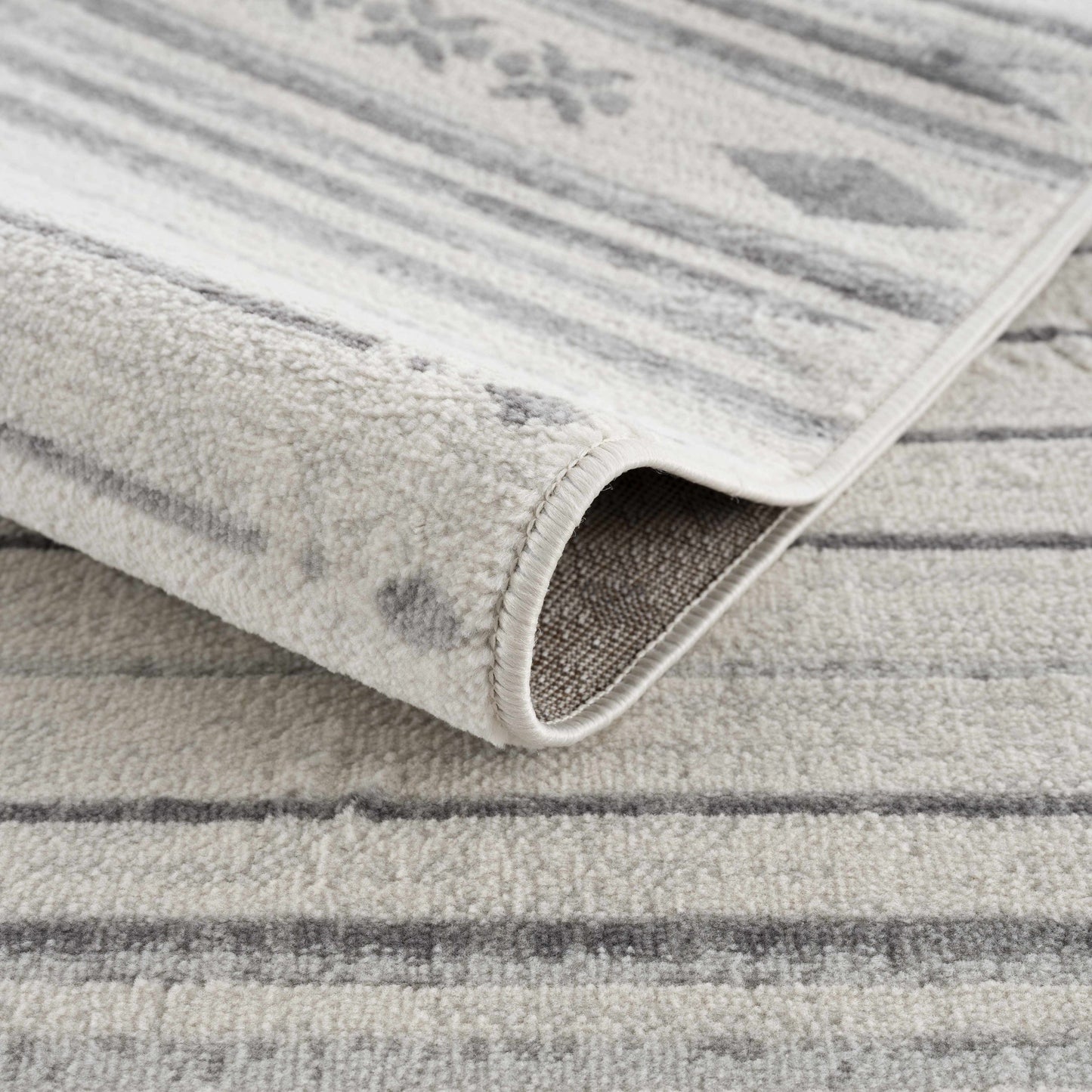 Tigri Aztec Ivory & Gray Area Rug Collection for Living Room and Dining Spaces Home Decor Accent