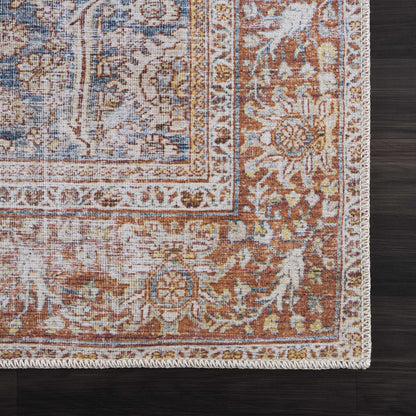 Rust Mair Traditional Washable Area Rug - Clearance
