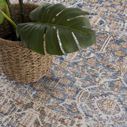 Rust Mair Traditional Washable Area Rug - Clearance