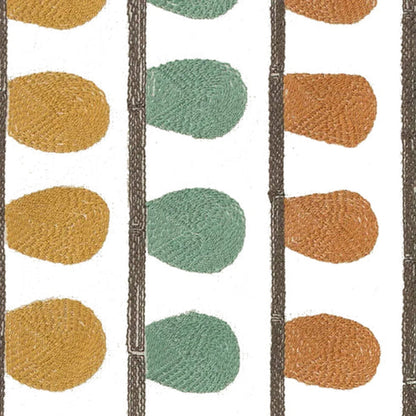 Demetra - Set of 2 Panels Crewel Embroidered Curtains | Linen Cotton