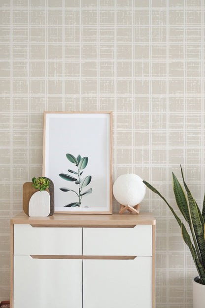 Edith Wallpaper (Taupe) from The Haven Collection