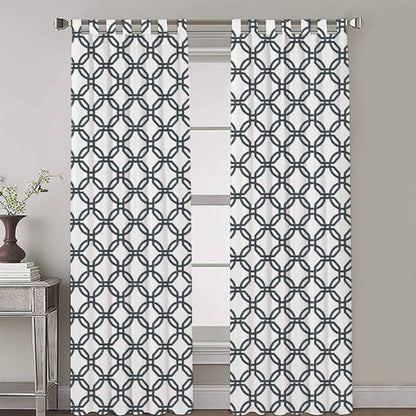 Eloise - Set of 2 Panels Crewel Embroidered Curtains | Linen Cotton