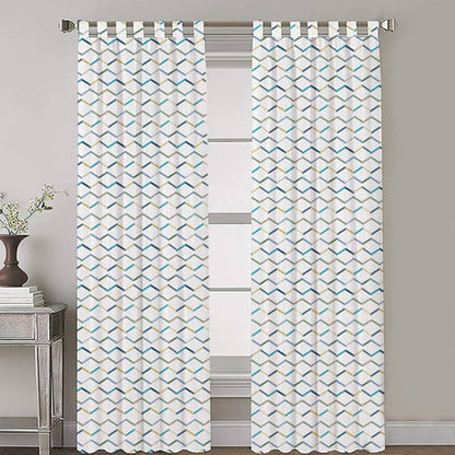 Evania - Set of 2 Panels Crewel Embroidered Curtains | Linen Cotton