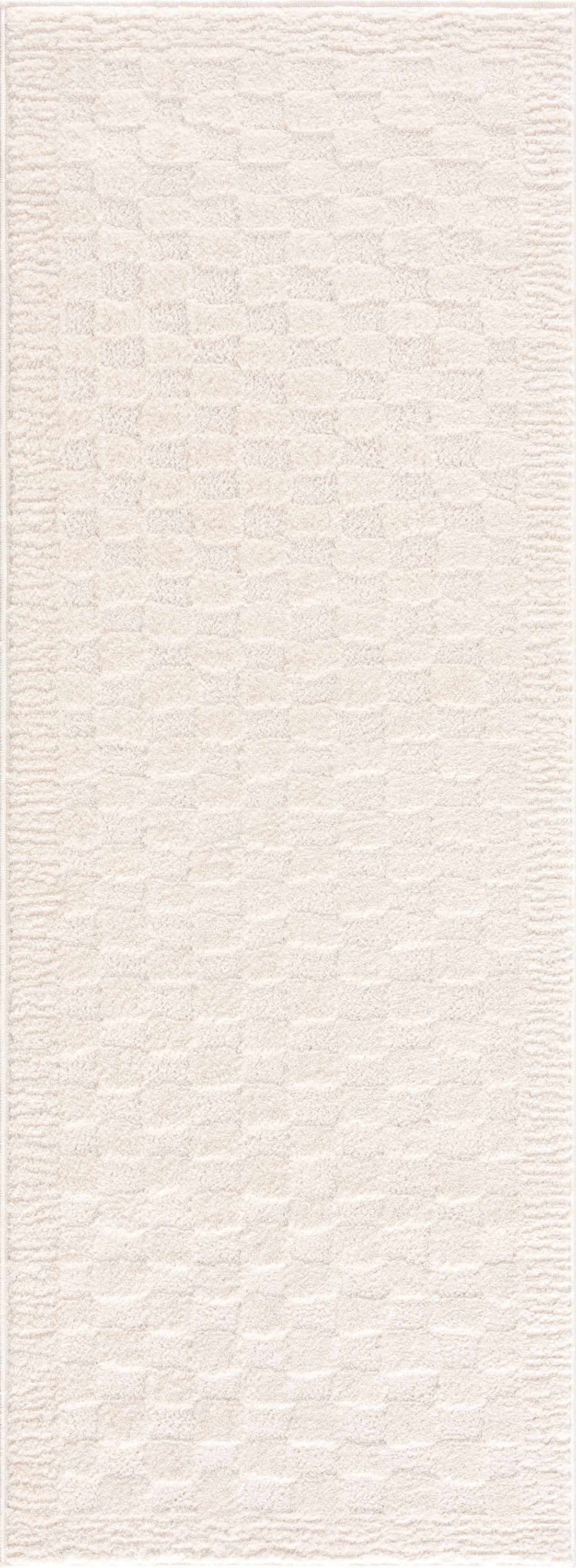 Leryn Ivory Checkered Area Rug