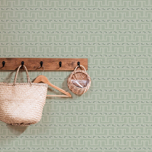 Geometric Floral Wallpaper