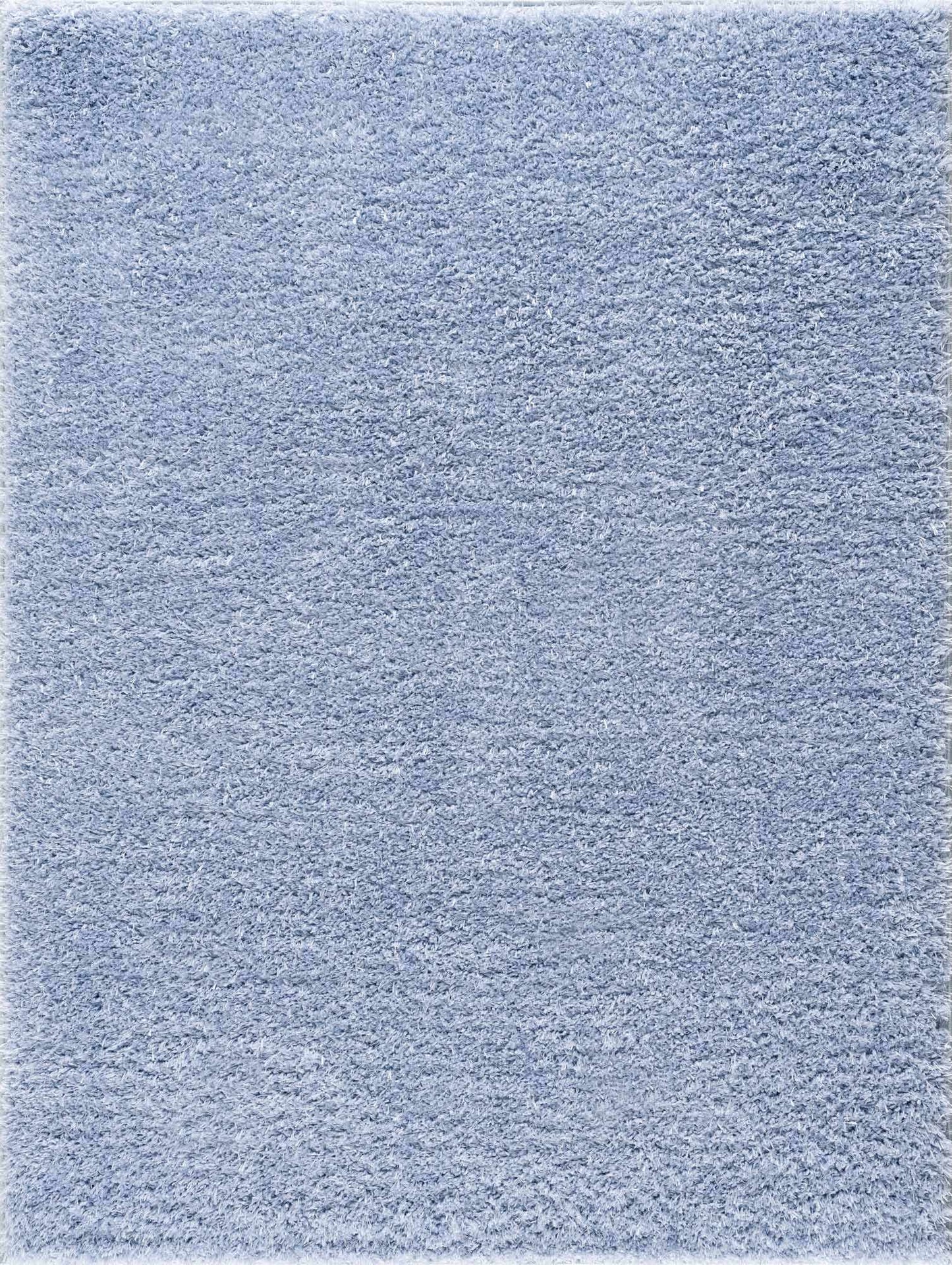 Faina Solid Aqua Shag Rug Washable