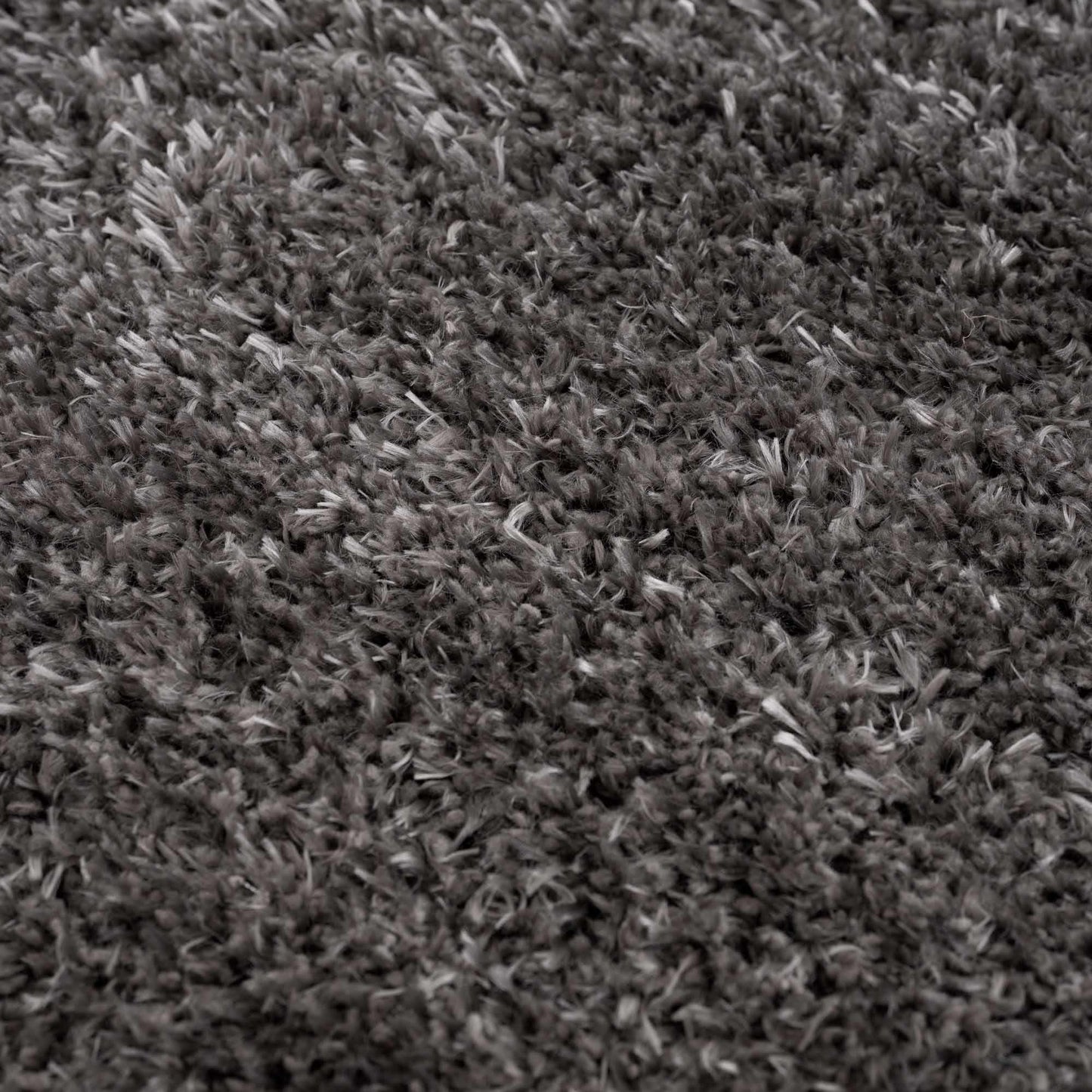 Faina Solid Dark Gray Shag Rug Washable