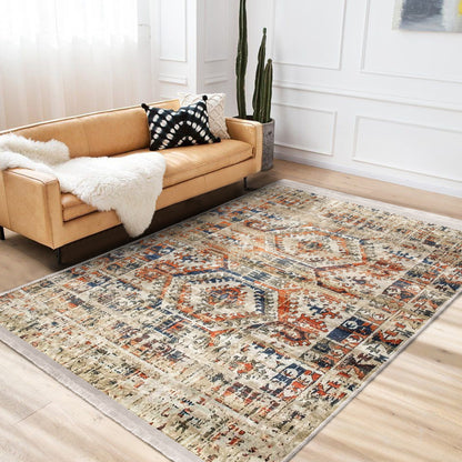 Vintage Living Room Washable Area Rug | Homeezone