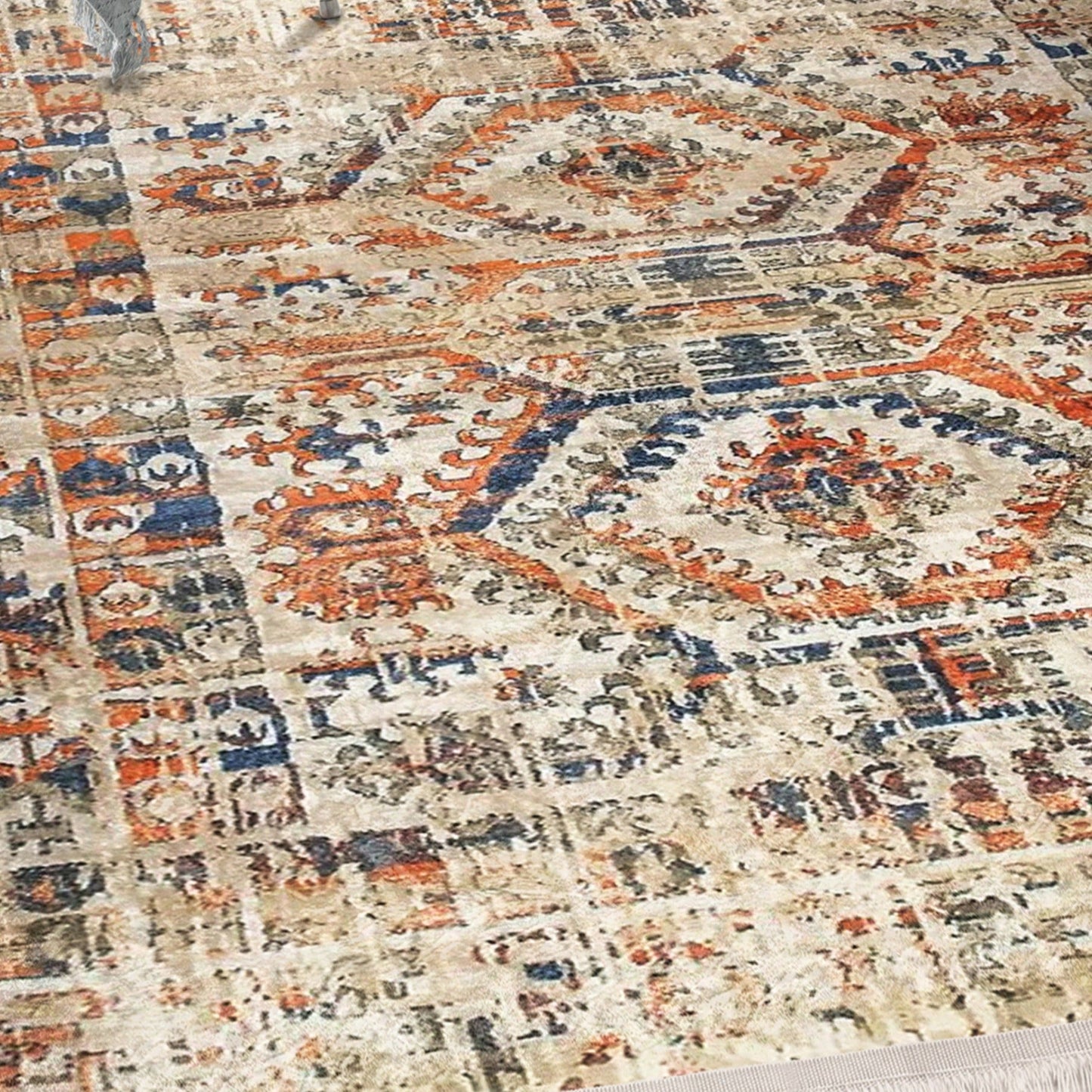 Vintage Living Room Washable Area Rug | Homeezone