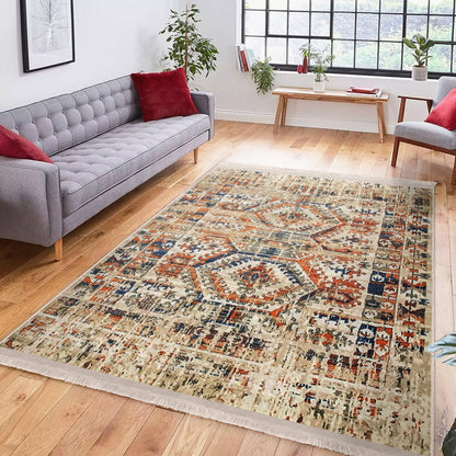 Vintage Living Room Washable Area Rug | Homeezone