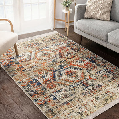 Vintage Living Room Washable Area Rug | Homeezone