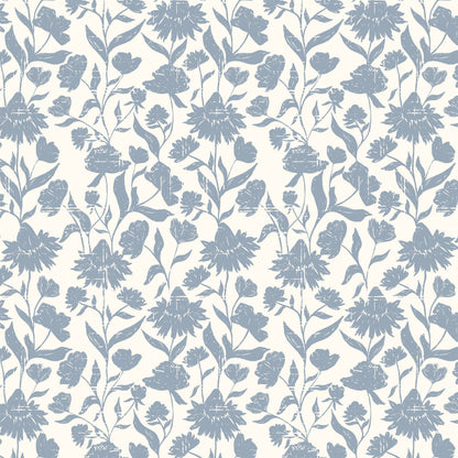 Belle Wallpaper (Powder Blue) from The Haven Collection Remnant