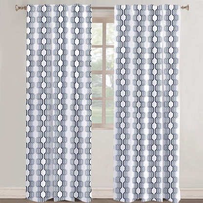 Isla - Set of 2 Panels Crewel Embroidered Curtains | Linen Cotton Mix