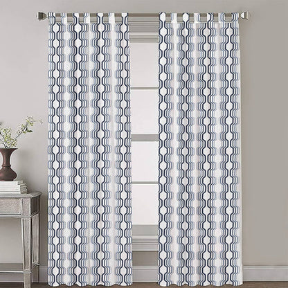 Isla - Set of 2 Panels Crewel Embroidered Curtains | Linen Cotton Mix