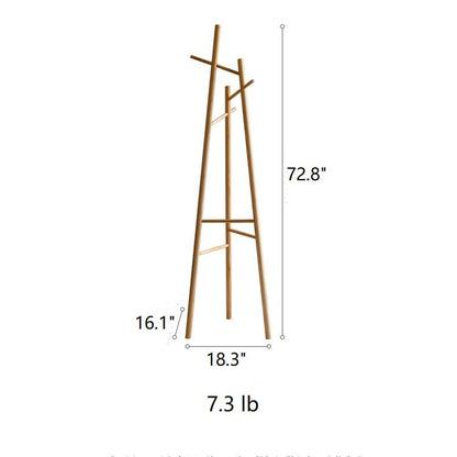 Ash Wood Coat Rack Solid Wood Rack