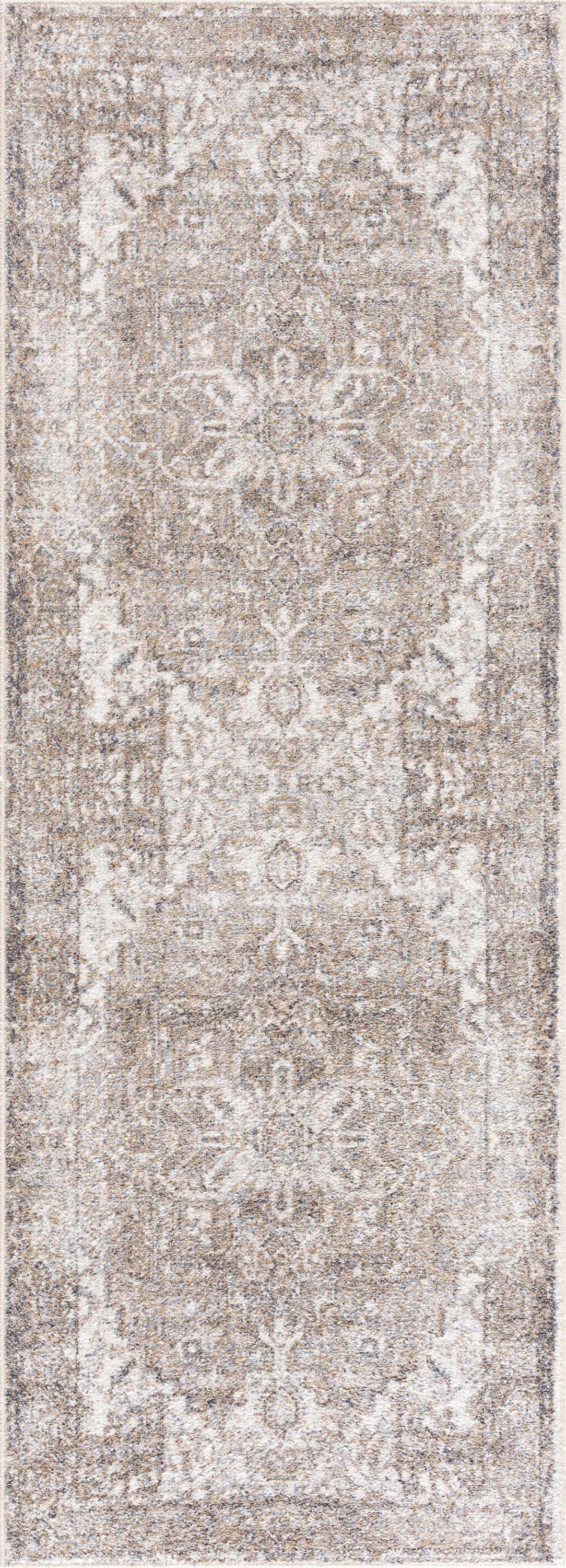 Blue Brown Hera Washable area rug