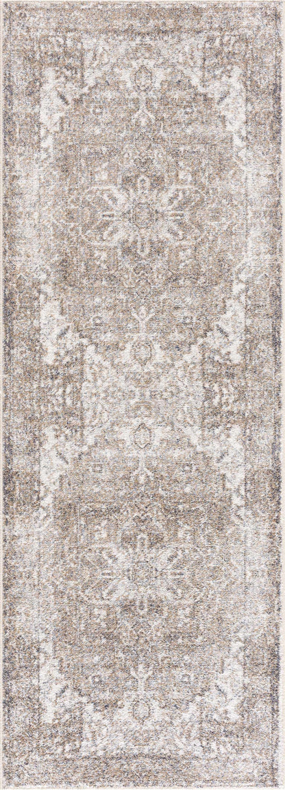 Blue Brown Hera Washable area rug